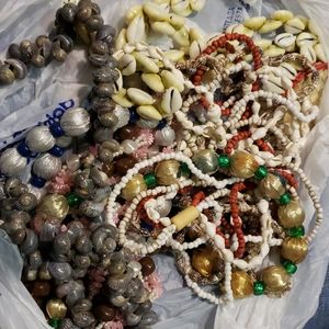 Large bag of shell jewelry